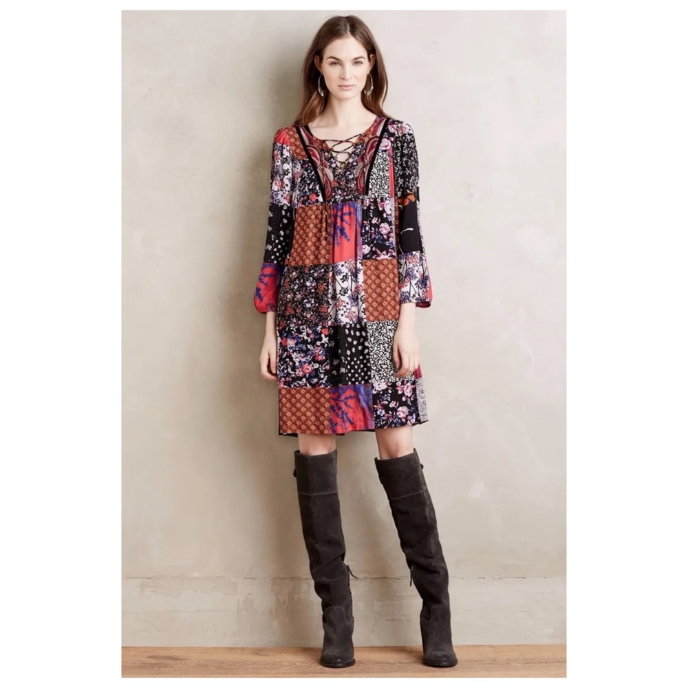 Anthropologie Arcata Patchwork Dress by One September XS